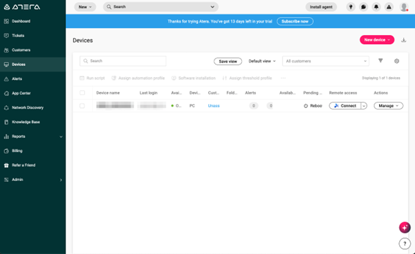 Atera Web UI